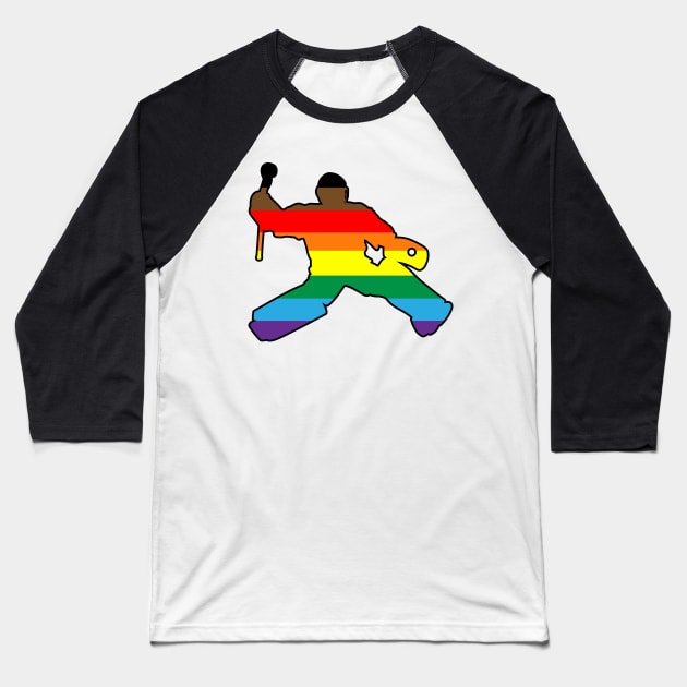 Field Hockey Goalie: QPoC Pride Baseball T-Shirt by ziafrazier